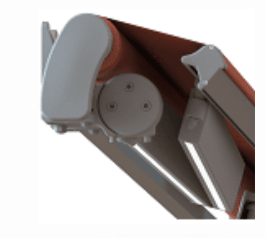 Store banne STORAL CLASSIQUE - Vue d'ensemble coffre et toile déployée