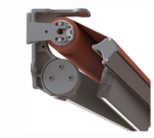 Store banne STORAL TRADITION 18M - Vue d'ensemble coffre et toile déployée